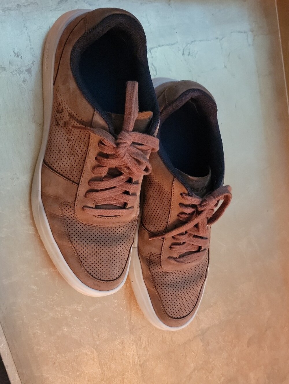 Cole Haan Mens Brown Lace-Up Sneakers Size 8